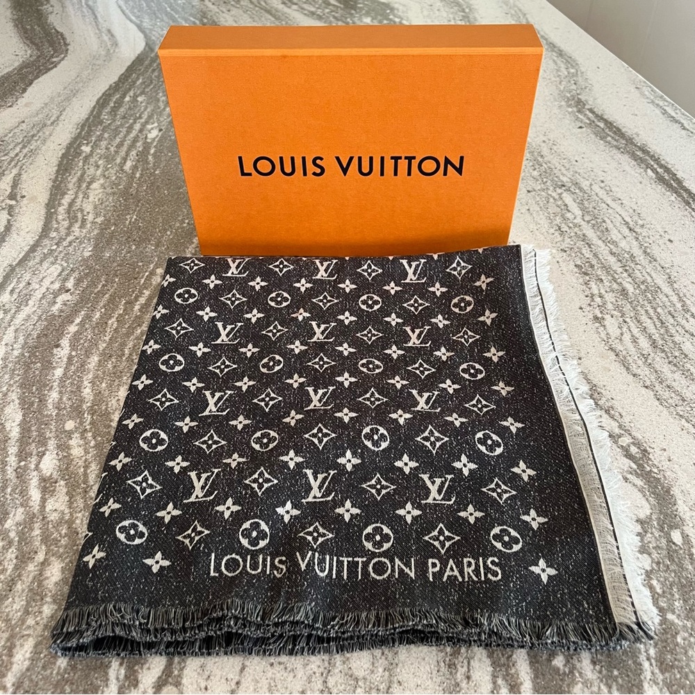 Louis Vuitton Denim Jacquard Shawl